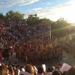 Uluwatu šventykloje šokių pasirodymas