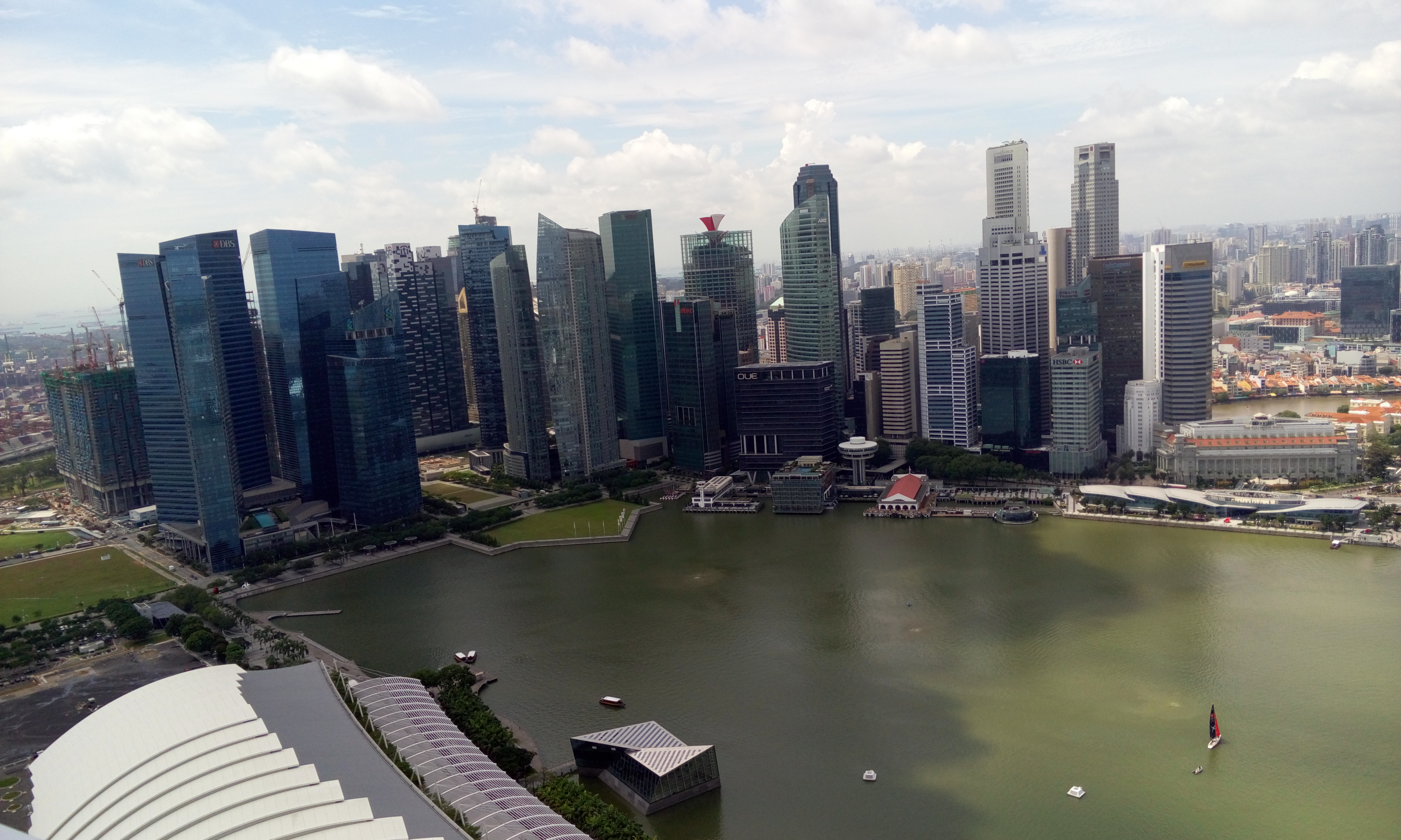 Vaizdas nuo Marina bay Sands stogo